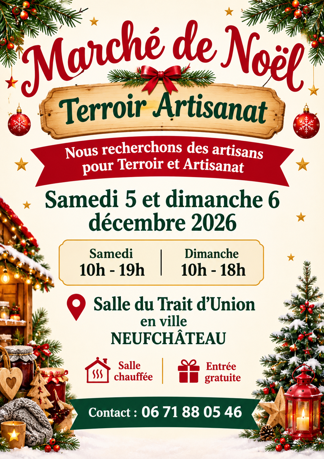 MARCHÉ DE NOËL, TERROIR & ARTISANAT à NEUFCHÂTEAU